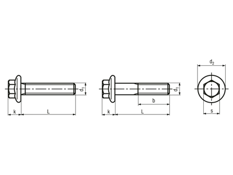 DIN 6921 (z kołnierzem gładkim lub karbowanym)